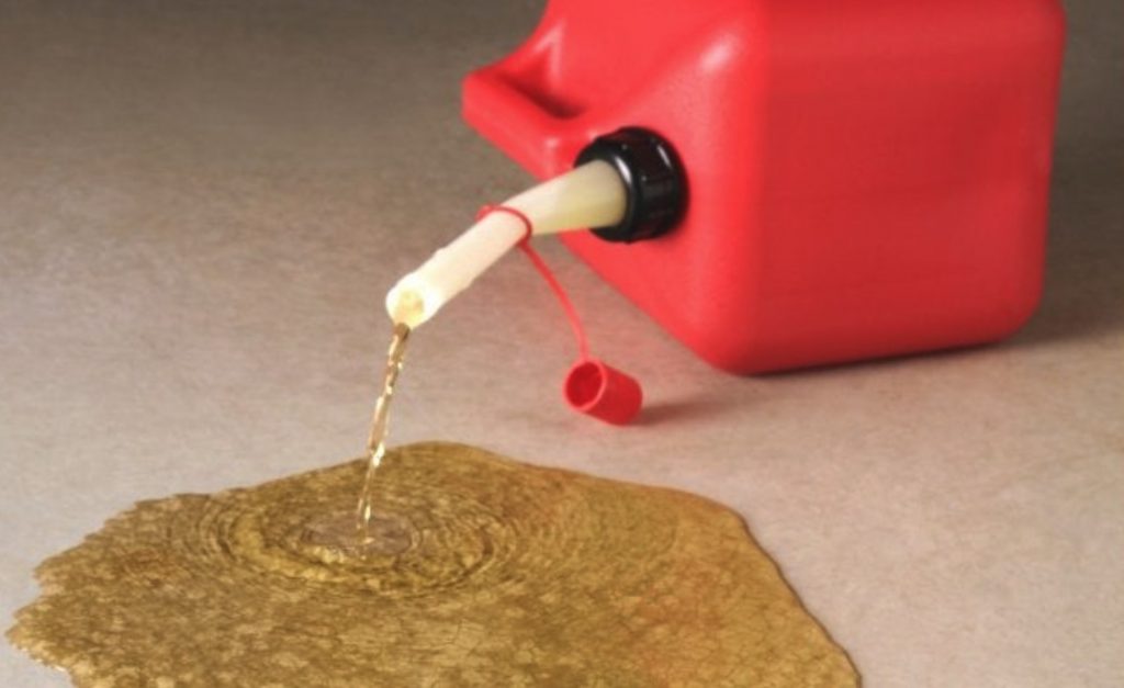 How To Clean Gas Spill On Concrete