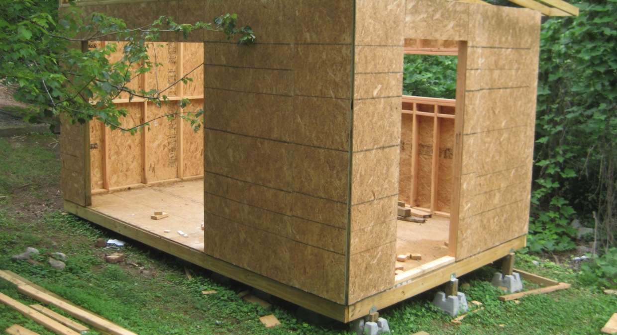 how to achor a wooden shed to the ground